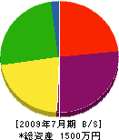 稲田建設 貸借対照表 2009年7月期