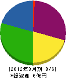 武藤開発 貸借対照表 2012年8月期