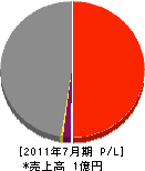 上田土木工業 損益計算書 2011年7月期