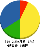 古川オール 貸借対照表 2012年9月期
