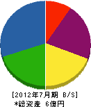 千葉造園土木 貸借対照表 2012年7月期