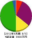 （名）柄木田工業所 貸借対照表 2012年9月期