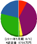 竹川造園 貸借対照表 2011年5月期