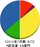 渡邊組 貸借対照表 2012年7月期