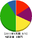 武井建設 貸借対照表 2011年9月期