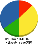 山本工業 貸借対照表 2009年7月期