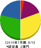 志村組 貸借対照表 2010年7月期