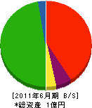 安井工務店 貸借対照表 2011年6月期