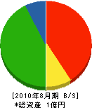 鮫島塗装店 貸借対照表 2010年8月期