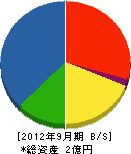 藤本工務店 貸借対照表 2012年9月期