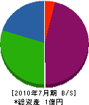 田村製缶 貸借対照表 2010年7月期