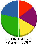 谷川土建 貸借対照表 2010年8月期