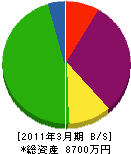 桜井住宅設備 貸借対照表 2011年3月期