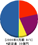川村新鉄 貸借対照表 2008年8月期
