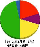 尾崎塗装店 貸借対照表 2012年4月期