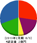 新川産業 貸借対照表 2013年2月期