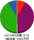 橋本組 貸借対照表 2010年9月期