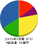 日本特殊炉材 貸借対照表 2010年3月期