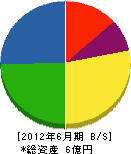 木村産業 貸借対照表 2012年6月期