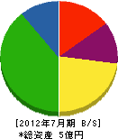 宮田組 貸借対照表 2012年7月期