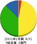 熊本建設 貸借対照表 2012年2月期