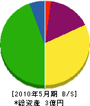東明電工 貸借対照表 2010年5月期