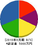菊城電気 貸借対照表 2010年8月期