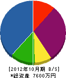 宮崎工業所 貸借対照表 2012年10月期