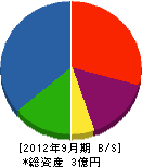 新潟空調 貸借対照表 2012年9月期