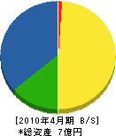 峰浜砕石 貸借対照表 2010年4月期