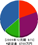 愛高鉄建 貸借対照表 2009年12月期