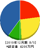 藤橋工務店 貸借対照表 2010年12月期