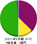 石川ガーデン 貸借対照表 2011年8月期