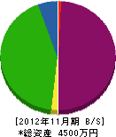 菅電気工事 貸借対照表 2012年11月期