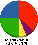 内田組 貸借対照表 2012年5月期