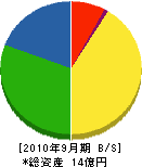 三重藤吉工業 貸借対照表 2010年9月期