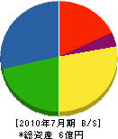 岡田産業 貸借対照表 2010年7月期