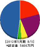 花田電設 貸借対照表 2012年5月期