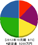 カワケン工業 貸借対照表 2012年10月期