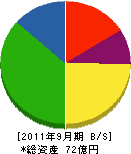 柿﨑工務所 貸借対照表 2011年9月期