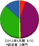 佐藤建設 貸借対照表 2012年6月期