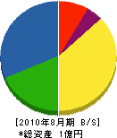 山岡組 貸借対照表 2010年8月期