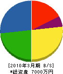 山口土建工業 貸借対照表 2010年3月期