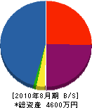 中島材木店 貸借対照表 2010年8月期