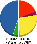 藤由水道 貸借対照表 2010年12月期