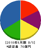 中島工務店 貸借対照表 2010年6月期