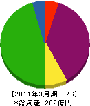 筑波都市整備 貸借対照表 2011年3月期
