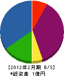 池田水道工事店 貸借対照表 2012年2月期