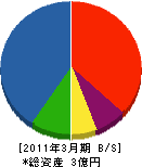 高坂林業 貸借対照表 2011年3月期