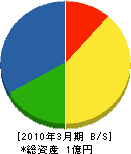 藤沢市管工事業（同） 貸借対照表 2010年3月期